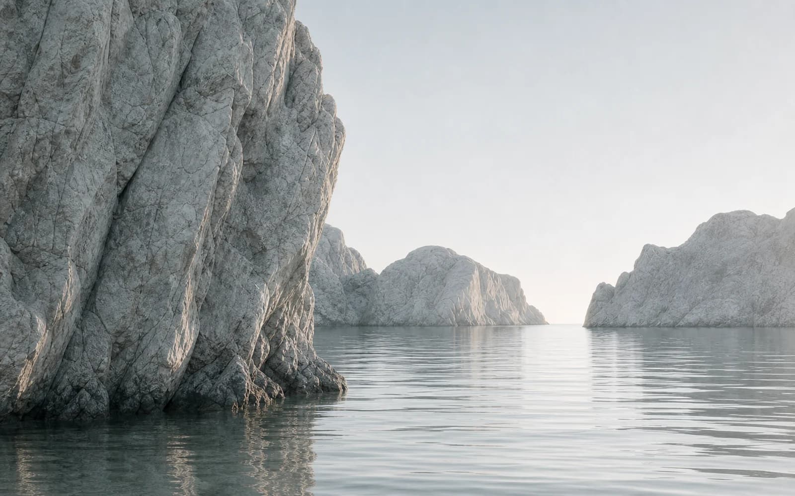 A quiet sheltered cove at dawn
